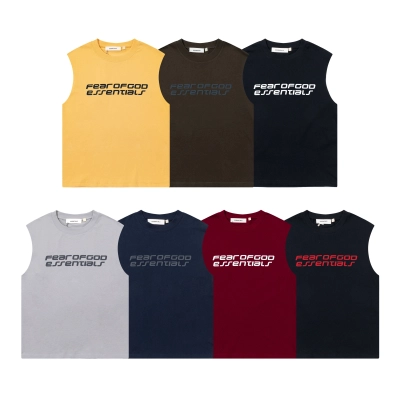 EM Sneakers Fear of God Essentials Tanktop #2186 Black /Yellow /Military Green /Gray /Blue /Navy /Red 01