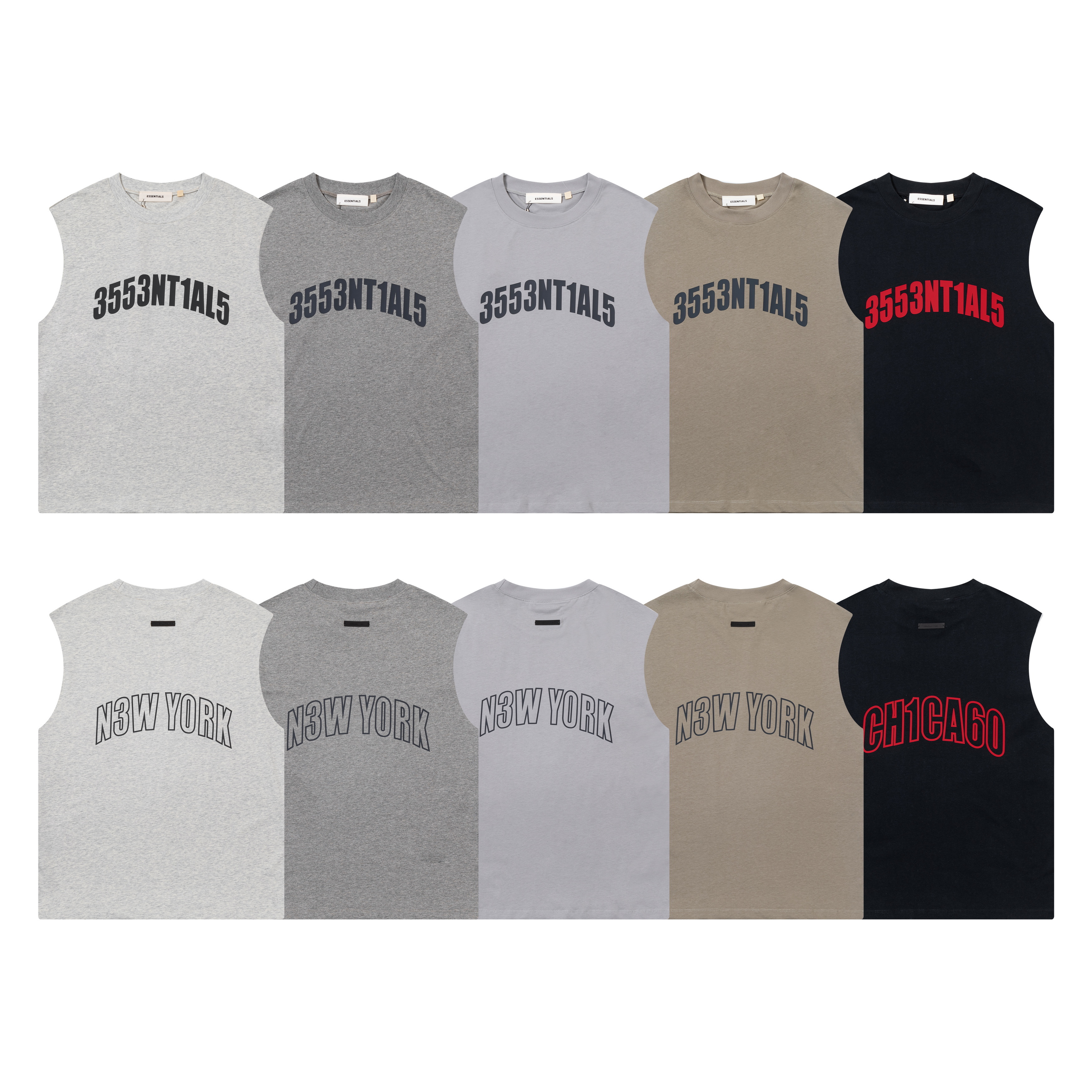 EM Sneakers Fear of God Essentials Tanktop #2187 Black /Dark Gray /Gray /Light Gray /Brown