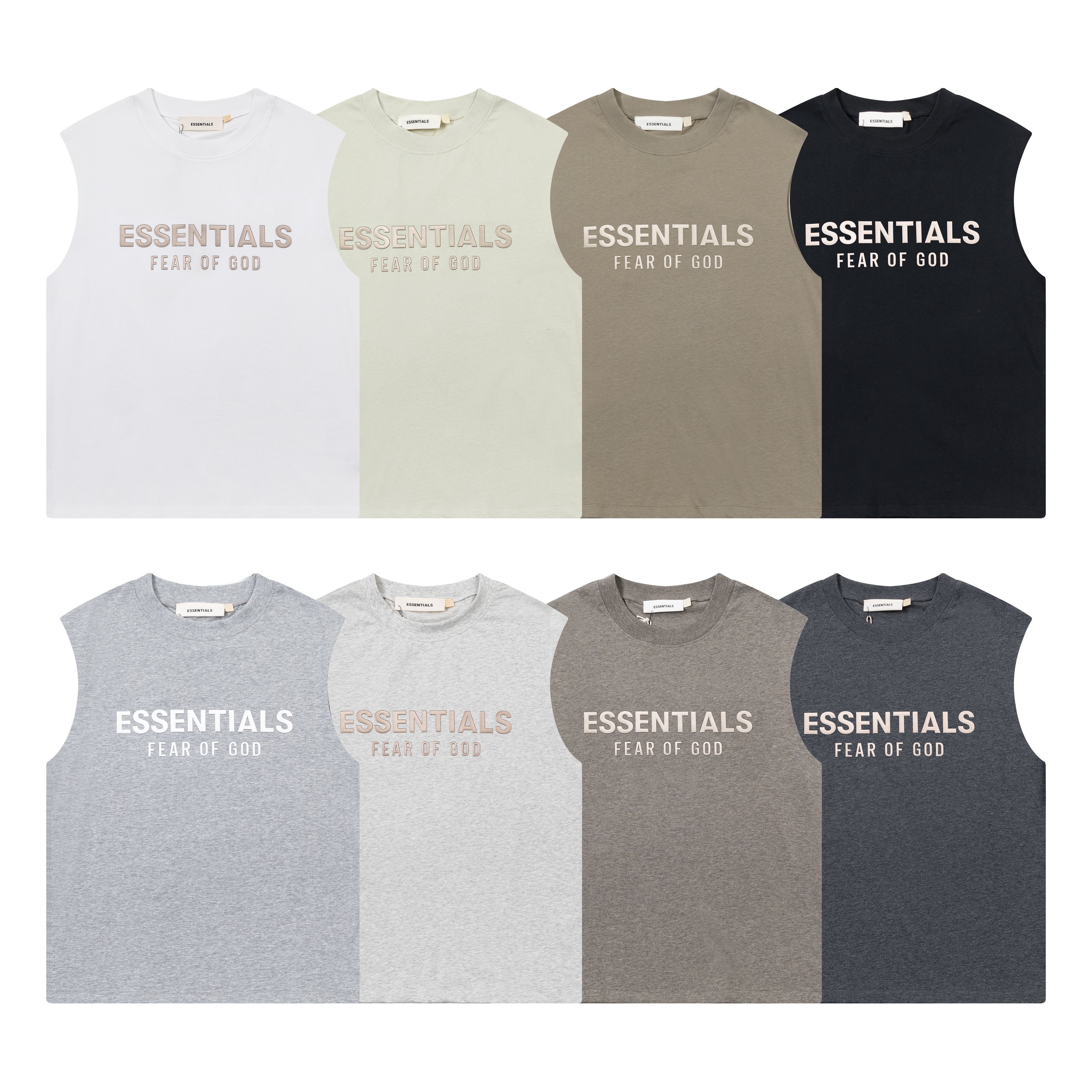 EM Sneakers Fear of God Essentials Tanktop #2190 Balck /White /Light Green /Brown /Dark Gray /Light Gray /Gray /Oatmeal