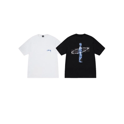 EM Sneakers Stussy Cross Print T-shirt #XB2187 Black /White 01