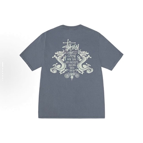 EM Sneakers Stussy Dragon Letter Print T-shirt #XB2190 Black /White /Blue /Purple