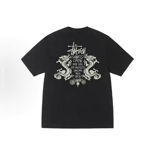 EM Sneakers Stussy Dragon Letter Print T-shirt #XB2190 Black /White /Blue /Purple