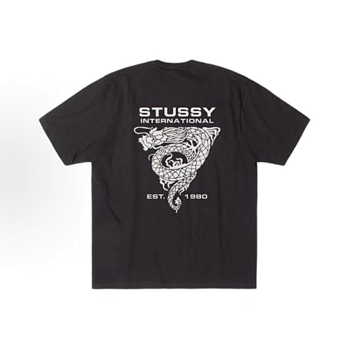 EM Sneakers Stussy Dragon Triangle Print T-shirt #XB2191 Black /White /Khaki /Navy /Gray