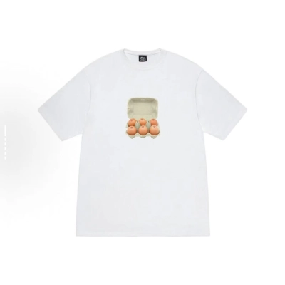 EM Sneakers Stussy Egg Print T-shirt #XB2181 Black /White /Navy 02