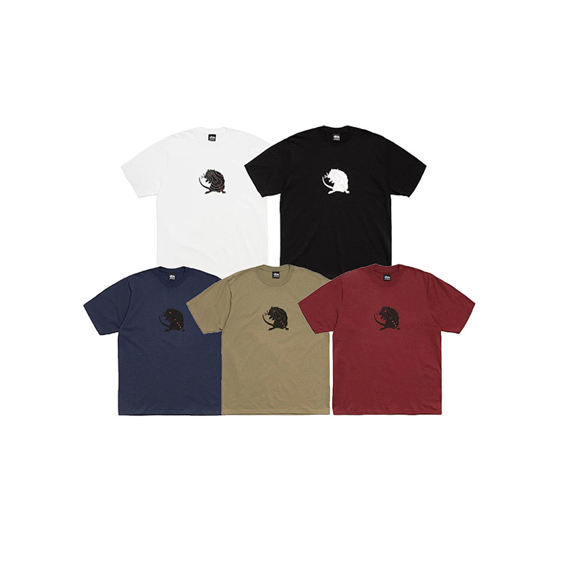 EM Sneakers Stussy Mouse PrintT-shirt #XB2184 Black /White /Navy /Khaki /Red