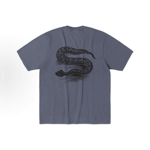 EM Sneakers Stussy Snake Print T-shirt #XB2189 White /Green /Blue /Orange