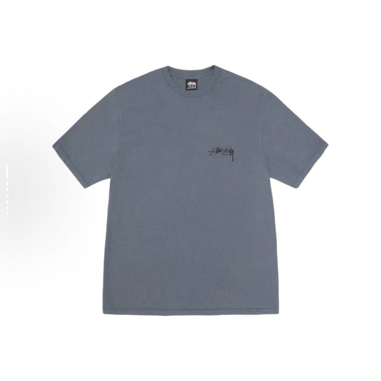 EM Sneakers Stussy Square Letter Print T-shirt #XB2194 Black /White /Yellow /Blue /Purple