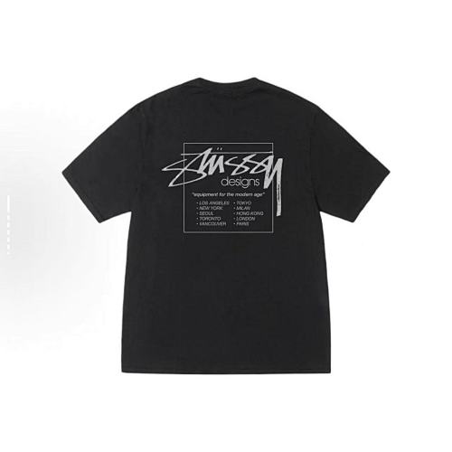 EM Sneakers Stussy Square Letter Print T-shirt #XB2194 Black /White /Yellow /Blue /Purple