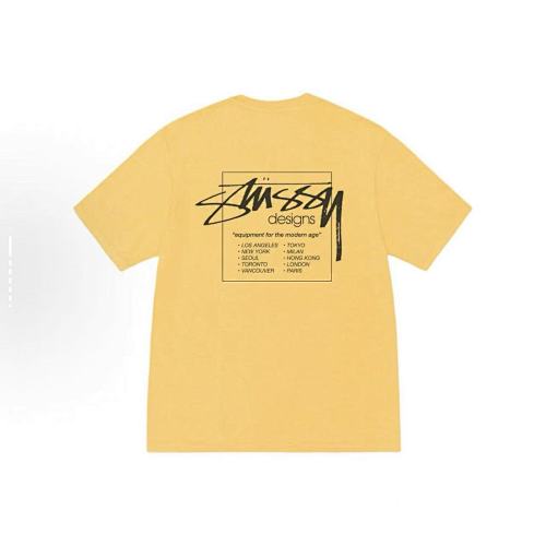 EM Sneakers Stussy Square Letter Print T-shirt #XB2194 Black /White /Yellow /Blue /Purple