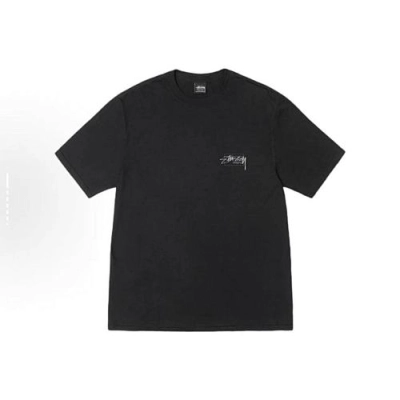 EM Sneakers Stussy Square Letter Print T-shirt #XB2194 Black /White /Yellow /Blue /Purple 02