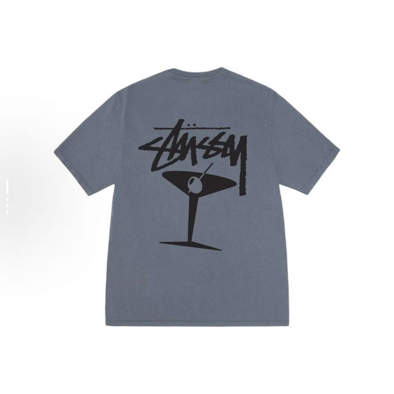 EM Sneakers Stussy Wine Glass PrintT-shirt #XB2183 Black /White /Blue /Khaki