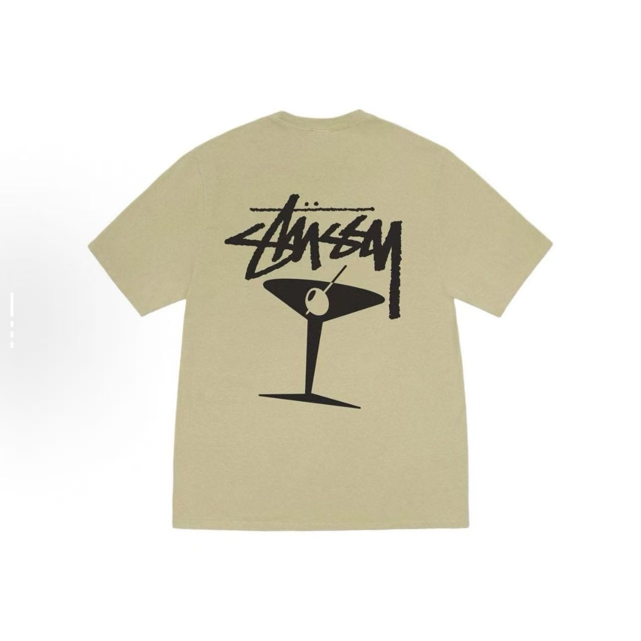 EM Sneakers Stussy Wine Glass PrintT-shirt #XB2183 Black /White /Blue /Khaki