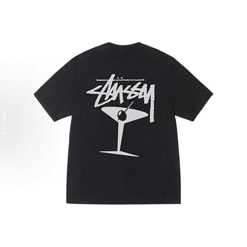 EM Sneakers Stussy Wine Glass PrintT-shirt #XB2183 Black /White /Blue /Khaki