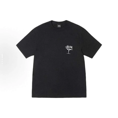 EM Sneakers Stussy Wine Glass PrintT-shirt #XB2183 Black /White /Blue /Khaki 02