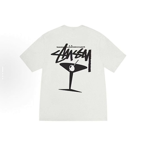 EM Sneakers Stussy Wine Glass PrintT-shirt #XB2183 Black /White /Blue /Khaki
