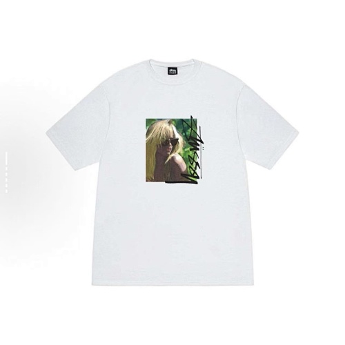 EM Sneakers Stussy Women's Printed T-shirt #XB2185 Black /White /Green