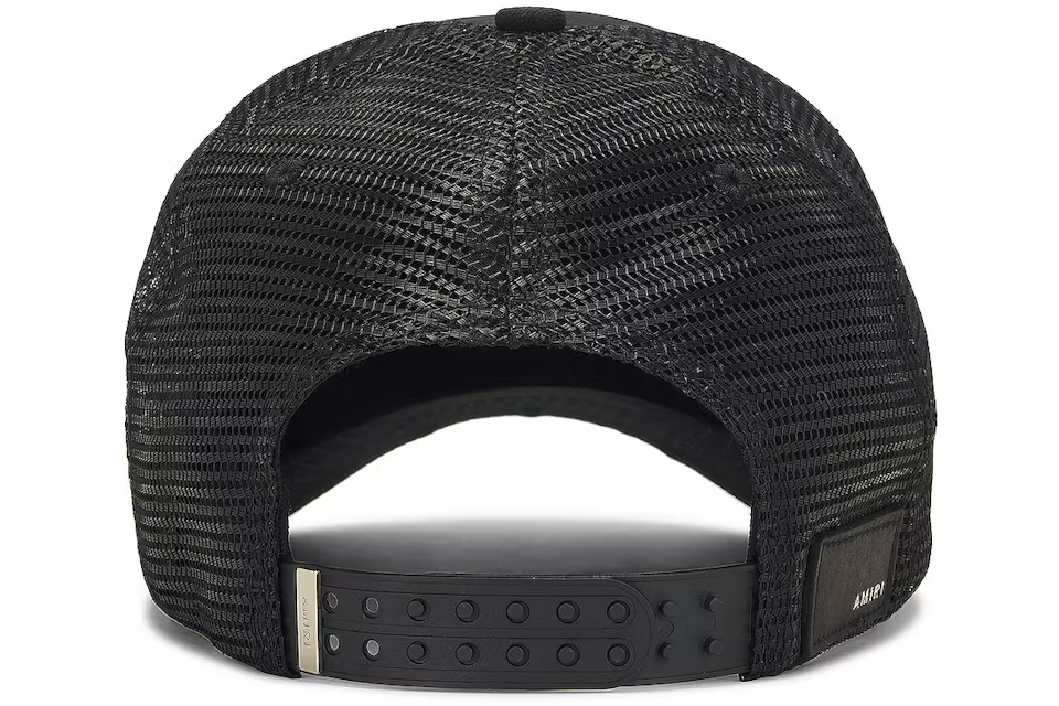EM Sneakers AMIRI Logo Trucker Cap Black/White