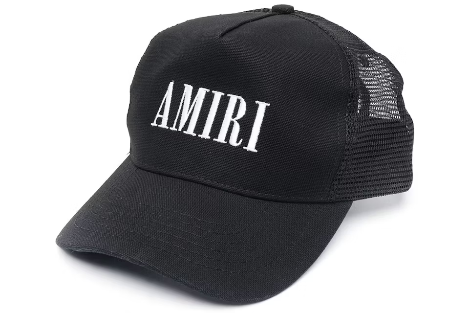 EM Sneakers AMIRI Logo Trucker Hat Black/White