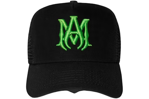 EM Sneakers AMIRI MA Logo Trucker Hat Cap Black/Green