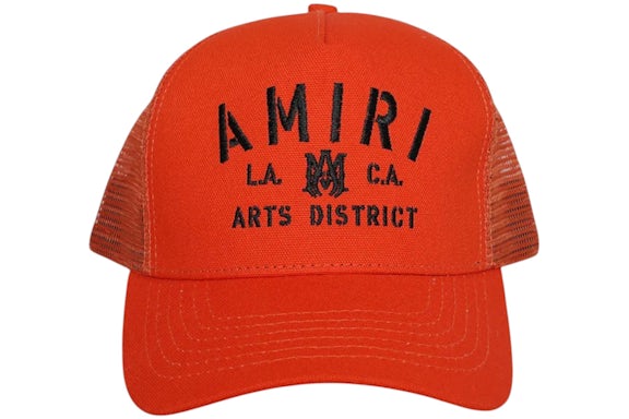 EM Sneakers AMIRI Stencil Trucker Hat Orange/Black