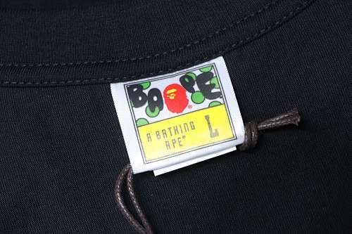 EM Sneakers BAPE 26SS Ape Head Classic Diamond Pattern Print Short-Sleeve T-Shirt Black