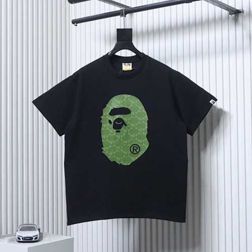 EM Sneakers BAPE 26SS Ape Head Classic Diamond Pattern Print Short-Sleeve T-Shirt Black