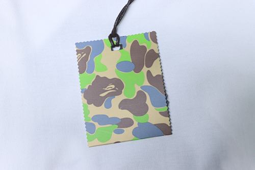 EM Sneakers BAPE 26SS Ape Head Classic Diamond Pattern Print Short-Sleeve T-Shirt White