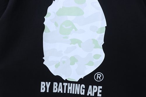 EM Sneakers BAPE 26ss Macaron Ape Head Letter Print T-shirt Black