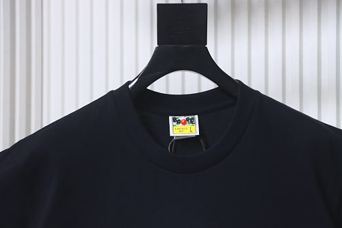 EM Sneakers BAPE 26ss Macaron Ape Head Letter Print T-shirt Black