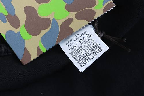 EM Sneakers BAPE 26ss Macaron Ape Head Letter Print T-shirt Black
