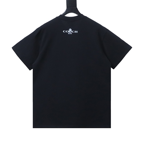 EM Sneakers BAPE x COACH 26SS Collaboration Dinosaur and Ape Head Print T-Shirt Black