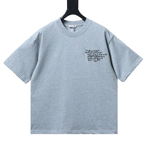 EM Sneakers Loewe x Louis Wain Kitten Logo Embroidered T-shirt Gray