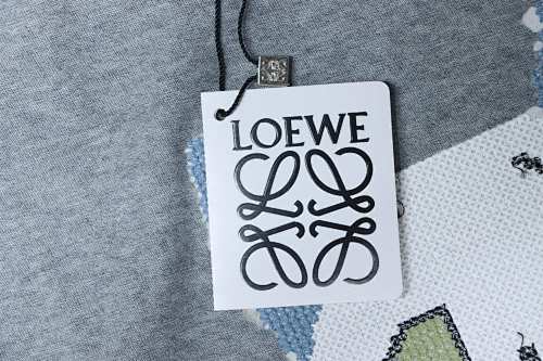 EM Sneakers Loewe x Louis Wain Kitten Logo Embroidered T-shirt Gray