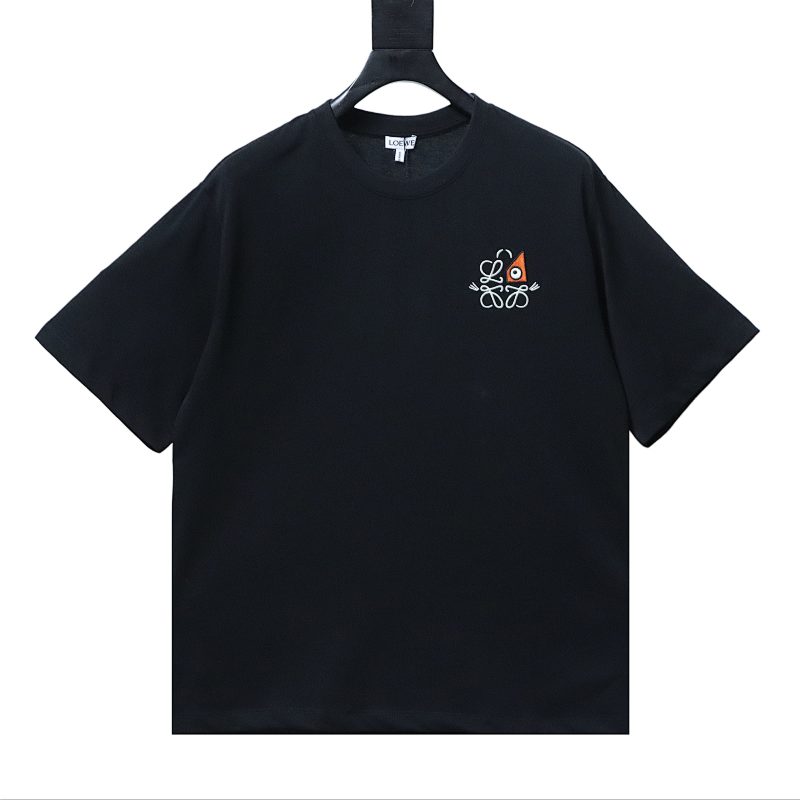 EM Sneakers Loewe x Louis Wain Limited Edition Monster Eyes Logo Embroidered T-Shirt Black