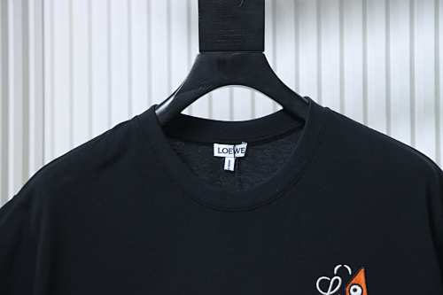 EM Sneakers Loewe x Louis Wain Limited Edition Monster Eyes Logo Embroidered T-Shirt Black