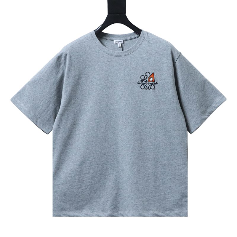 EM Sneakers Loewe x Louis Wain Limited Edition Monster Eyes Logo Embroidered T-Shirt Gray