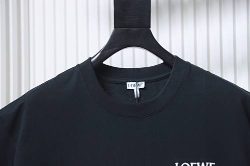 EM Sneakers Loewe 2026SS Nine-Grid Embroidered Logo T-Shirt Black