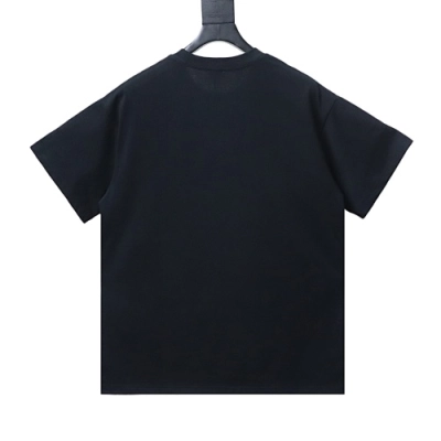 EM Sneakers Loewe 2026SS Nine-Grid Embroidered Logo T-Shirt Black 02