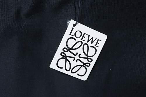 EM Sneakers Loewe 2026SS Nine-Grid Embroidered Logo T-Shirt Black