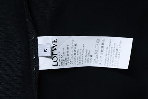 EM Sneakers Loewe 2026SS Nine-Grid Embroidered Logo T-Shirt Black