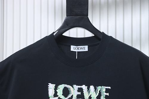 EM Sneakers Loewe 24ss Embroidered Logo T-shirt Black