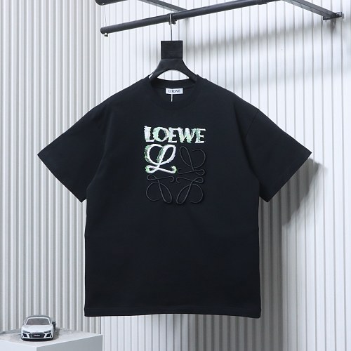 EM Sneakers Loewe 24ss Embroidered Logo T-shirt Black