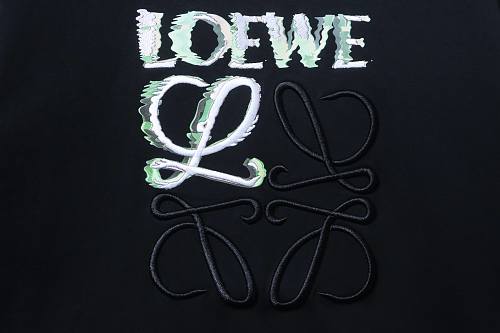 EM Sneakers Loewe 24ss Embroidered Logo T-shirt Black