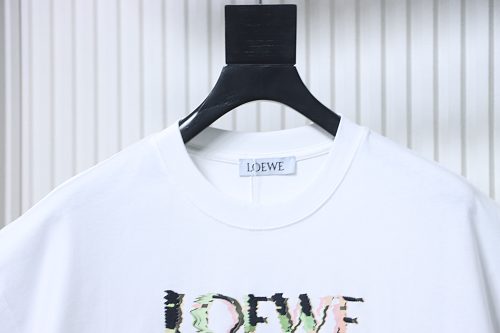 EM Sneakers Loewe 24ss Embroidered Logo T-shirt White
