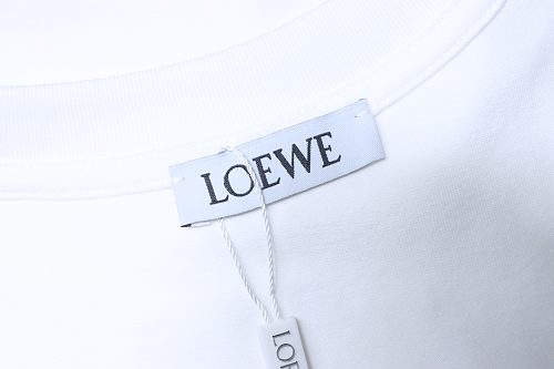 EM Sneakers Loewe 24ss Embroidered Logo T-shirt White