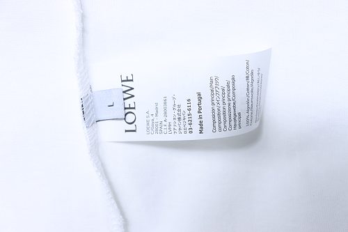 EM Sneakers Loewe 24ss Embroidered Logo T-shirt White