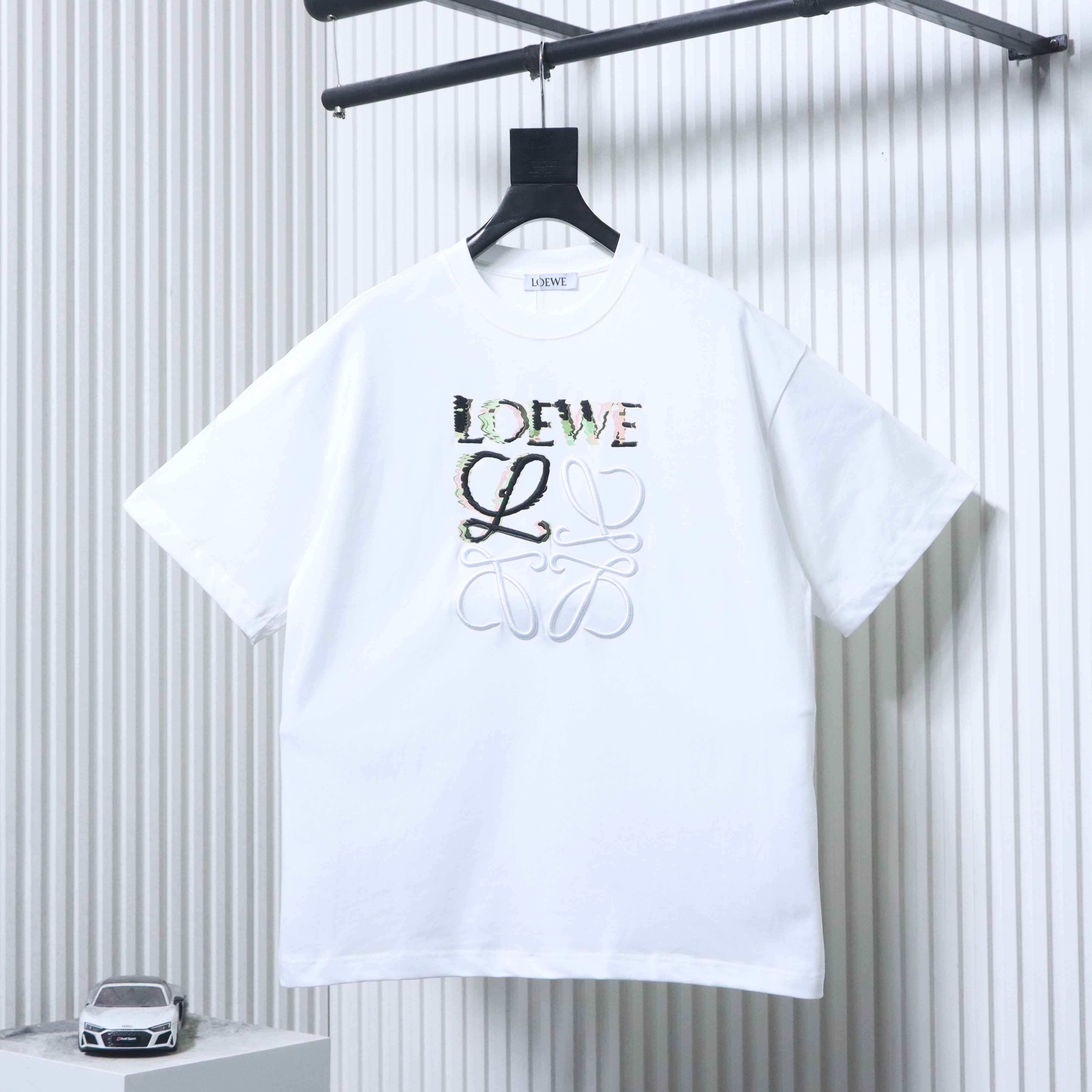 EM Sneakers Loewe 24ss Embroidered Logo T-shirt White