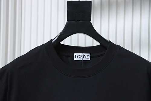 EM Sneakers Loewe 25ss Graffiti Painted Flocked Print T-shirt Black
