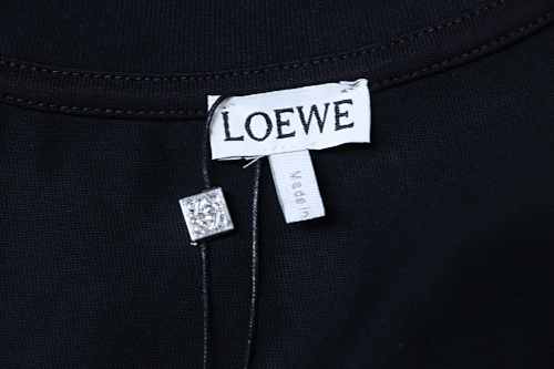 EM Sneakers Loewe 25ss Suede Logo Foam Print T-shirt Black