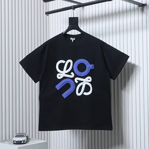 EM Sneakers Loewe 25ss Suede Logo Foam Print T-shirt Black